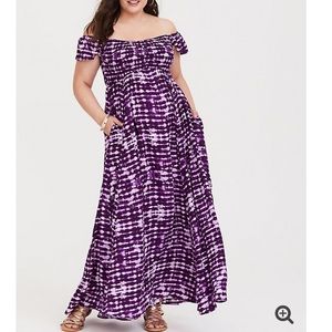Torrid maxi Tye Dye purple dress!
